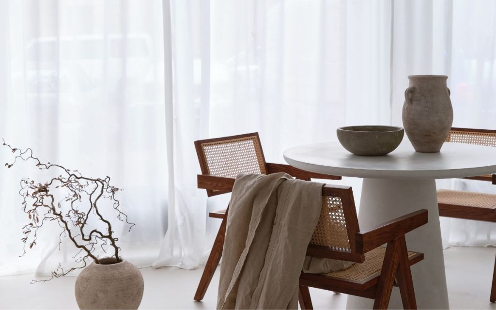 habitación con cortinas a medida